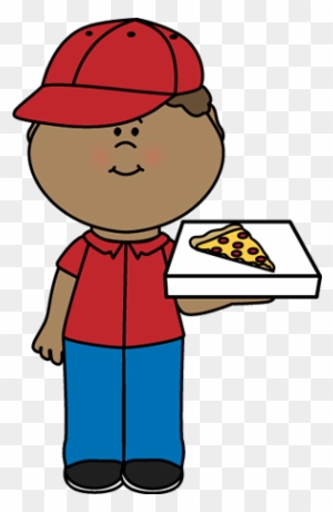 Pizza Delivery Boy - Pizza Delivery Clipart