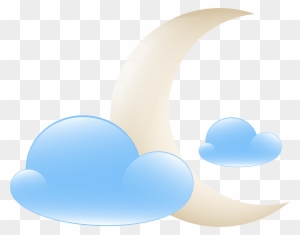 Moon With Clouds Weather Icon Png Clip Art - Moon With Clouds Weather Icon Png Clip Art