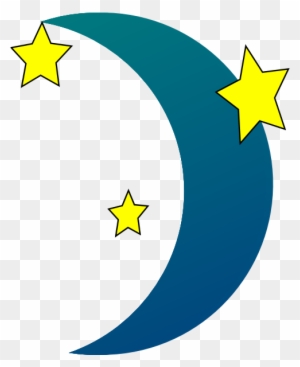 Happy Moon Clipart Free Images - Night Time Stars Clipart