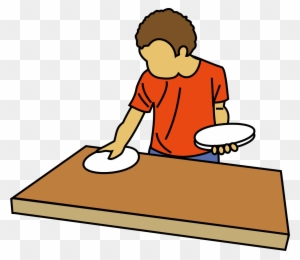 Child Clipart Cleaning Table - Set The Table Clip Art