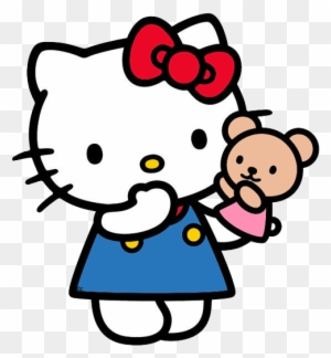 Teddy Bear Clipart Hello Kitty Pencil And Inlor Teddy - Hello Kitty Happy Birthday