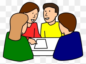Student Working Students Working In Groups Clipart - Group Work Clipart