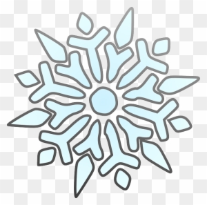 Drawing Black, Erik, Blue, Simple, Small, Outline, - Snowflake Clipart