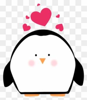 Penguin Clip Art - Cute Valentine Hearts