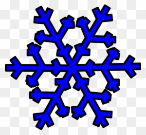 Blue Snowflake Clip Art - Dark Blue Snowflakes Clipart