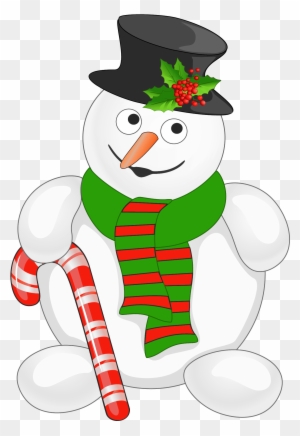 Free Candy Cane Clipart Public Domain Christmas Clip - Snowman With Candy Cane