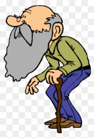 old man running cartoon