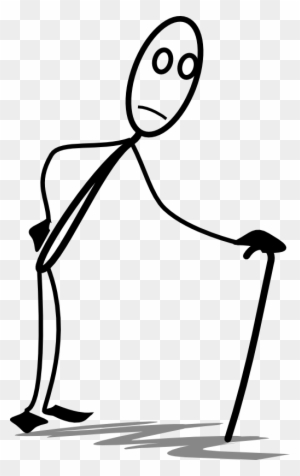 Clip Art Old Man - Old Man Stick Figure