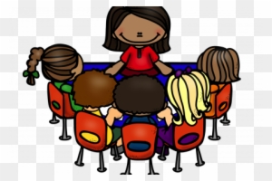 Guided Reading Clipart - Teacher Small Group Clipart