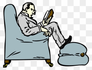 Man Reading - Old Man Reading Cartoon