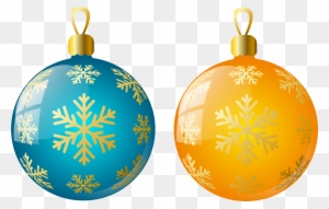Christmas Ornaments Clipart Yellow - Christmas Ornaments Png