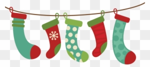 Hanging Christmas Stockings Clipart - Christmas Clip Art Stockings