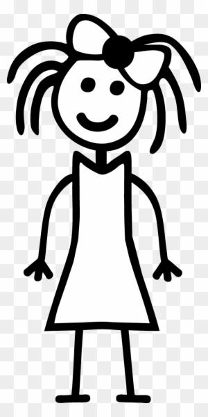 Stick Figure Girl Drawing Clip Art - Happy 50th Birthday Friend