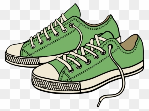 Green Sneakers Png Clipart - Clip Art Running Shoes