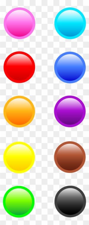 Ten Glossy Round Web Buttons - Web Round Button Png