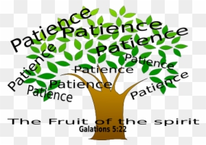 Patience Tree Clip Art - Fruit Of The Spirit Rectangle Magnet