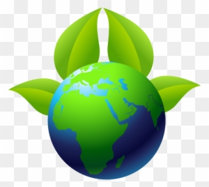 Earth With Leaves Png Clip Art - Environmental Protection