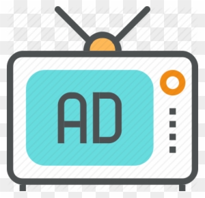 Tv Clipart Tv Advertisement - Tv Advertising Icon Blue