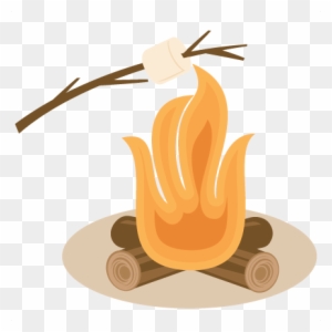 Bonfire Marshmallows Fire Vector Clip Clipart Free - Roasting Marshmallow Campfire Clip Art