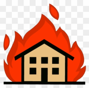 flammes clipart house