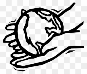 Earth In Gentle Hands Clip Art Free Vector / 4vector - Helping Hands Clip Art