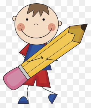 Boy With Pencil Clipart - Classroom Rules For Kindergarten