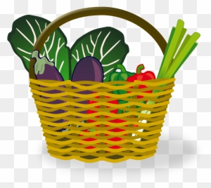 Cesta De La Compra Llena - Food Basket Clip Art