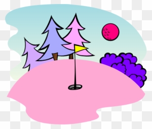 Golf Ball Clipart Pink - Pink Golf Clipart