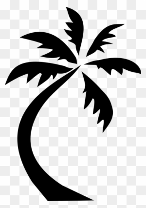 Two Palms On Island - Palm Tree Clip Art Png
