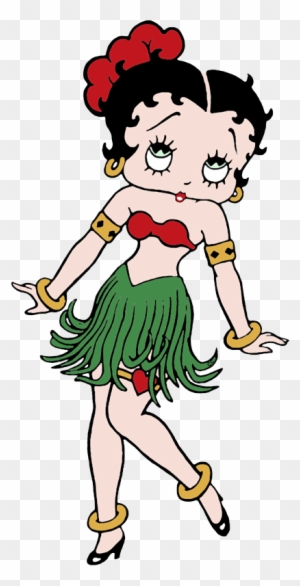 Pudgy Betty Boop Wearing Hawaiian Grass Skirt - Happy Saint Patrick's Day Animation