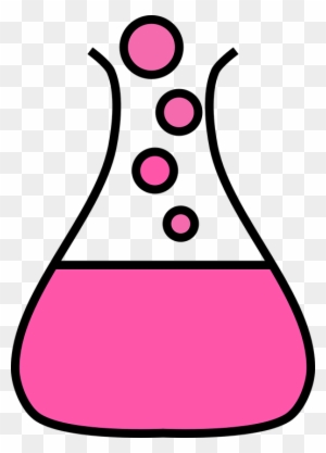 Flask Pink Fluid Bubbles Chemistry Experiment - Bubbling Test Tube Clipart