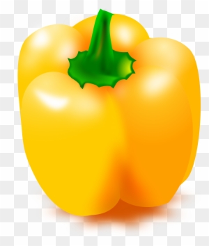 Paprika Pepper Vegetables Vitamins Healthy Orange - Yellow Bell Pepper Clipart