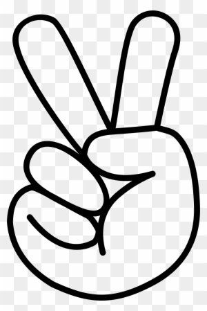 Clipart Ic Hand Peace Sign - Hand Peace Sign Svg