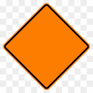 Orange Construction Sign Clip Art At Clipart - Blank Road Construction Signs