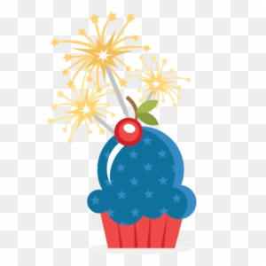 Patriotic Cupcake Svg Scrapbook Cut File Cute Clipart - 4th Of July Cupcake Transparent