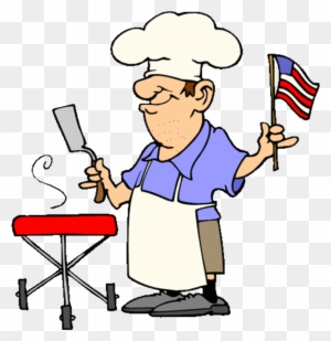 Funny Patriotic Barbecue Guy Free 4th Of July Clipart - 4th Of July Bbq Clip Art