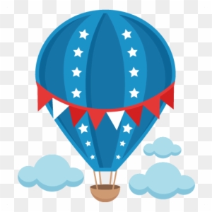 Patriotic Hot Air Balloon Svg Scrapbook Cut File Cute - Hot Air Balloon Clipart Png