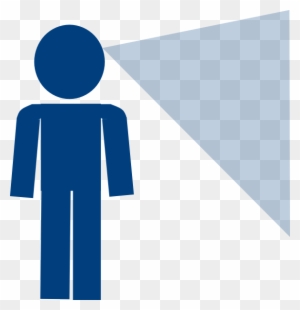 Man Sign Blue Looking Clip Art - Person Looking Clipart