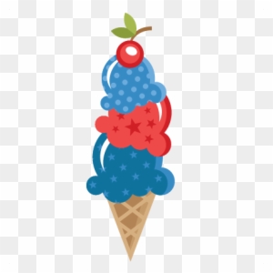 Patriotic Ice Cream Cone Svg Scrapbook Cut File Cute - Cute Patriotic Clipart