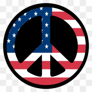 Countries Us Flag Peace Sign 3 Scallywag Peacesymbol - Peace Symbols