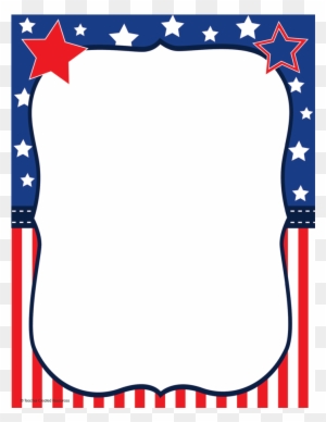 Tcr 5894 Patriotic Computer Paper - 4th Of July Borders Clipart