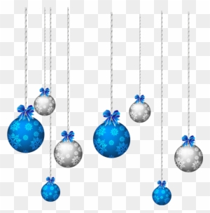 Hanging Christmas Ornament Clipart Images Pictures - Blue Christmas Balls Png