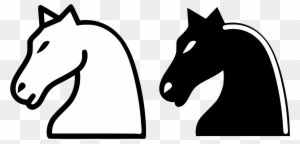 Chess Tile Knight I7z197 Clipart - Chess Horse Black And White