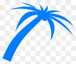Palm Tree Fronds Tropical Nature Beach Plant - Blue Palm Tree Png
