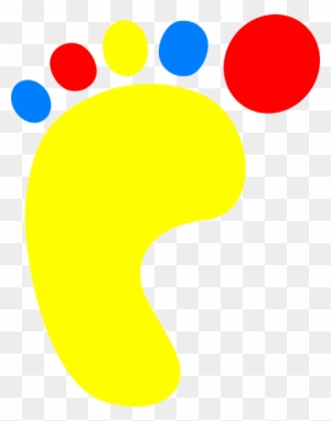 Colorful Footprint Clipart
