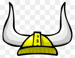 Cartoon Viking Helmet Clipart - Club Penguin Gold Viking Helmet