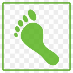 Related Green Footprint Clipart - Carbon Footprint Icon