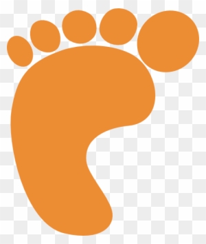 Footprint Clipart Orange Clip Art At Clker Com Vector - Footprint Clipart