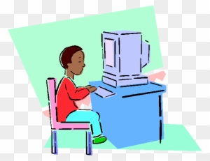 The Internet Opportunities And Ordeals For You Your - Child At A Computer Clip Art