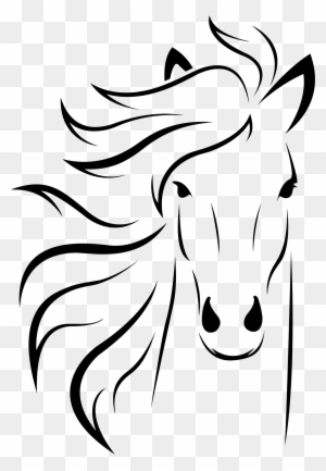 Outline Unicorn Head Clipart